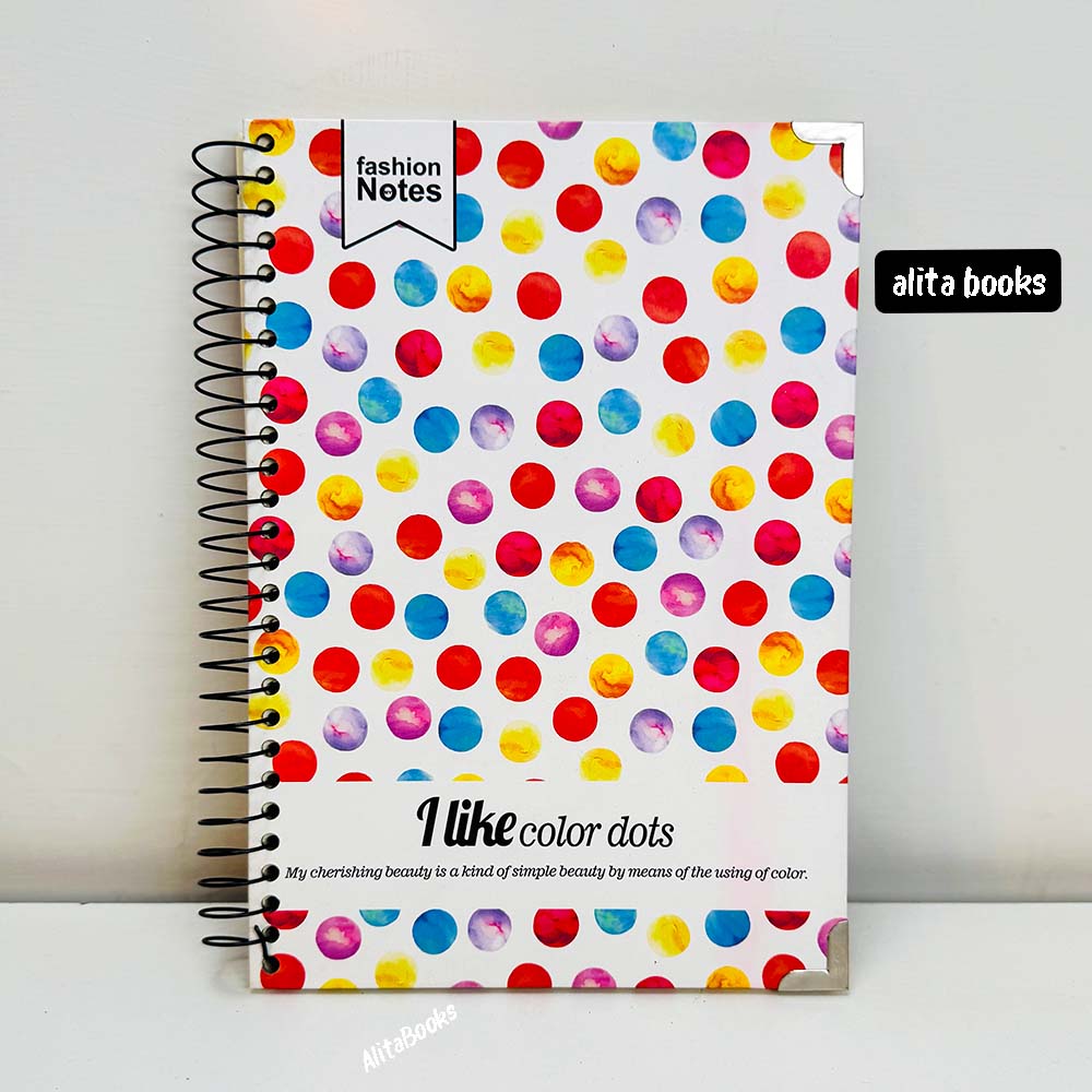 I Like Dots Design 2 Spiral - Notebook / Journal (Large)