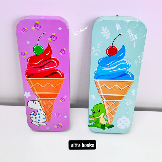 Cone Icecream Metal - Pencil Box
