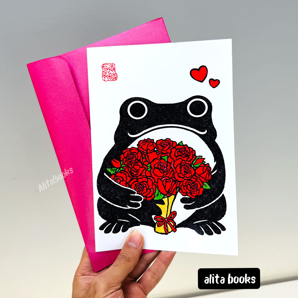 Japanese Style Frog Love - Card
