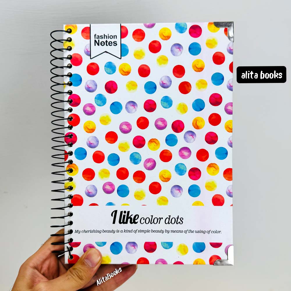 I Like Dots Design 2 Spiral - Notebook / Journal (Large)