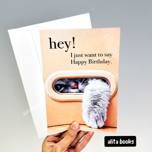 Cute Cat - Birthday Card