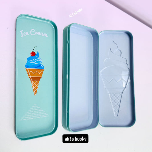 Cone Icecream Metal - Pencil Box
