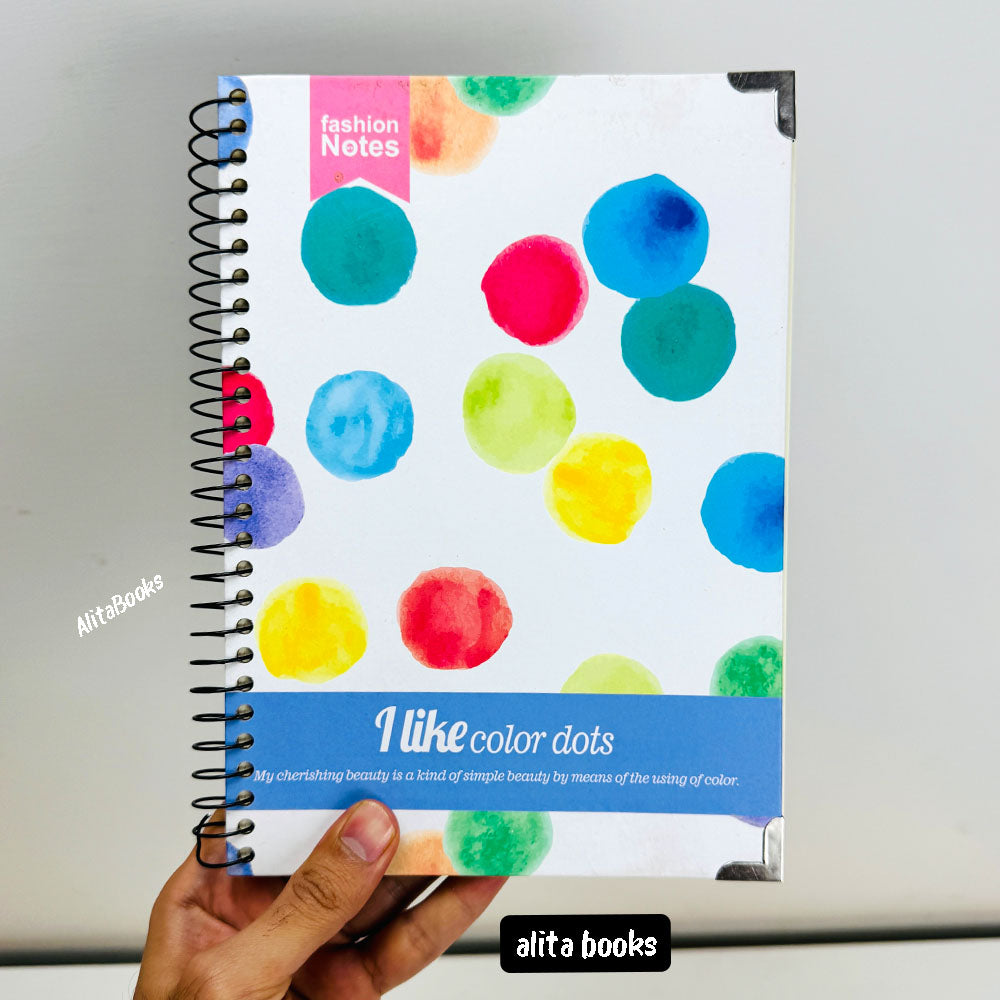 I Like Dots Design 1 Spiral - Notebook / Journal (Large)